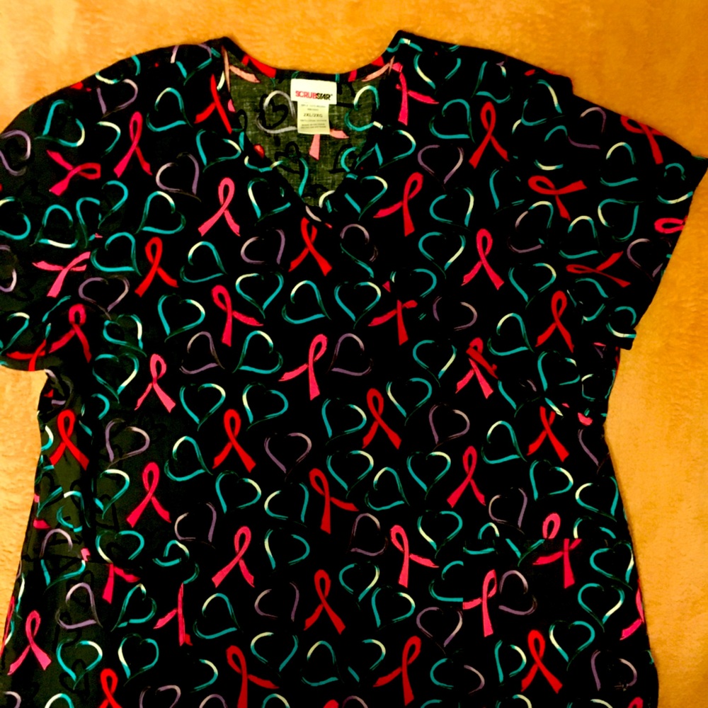 Breast Cancer Awareness Pink scrub top